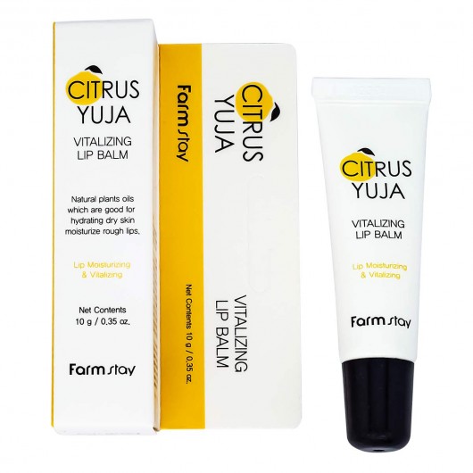 Бальзам для губ с экстрактом юдзу Farmstay Citrus Yuja Vitalizing Lip Balm, 10г