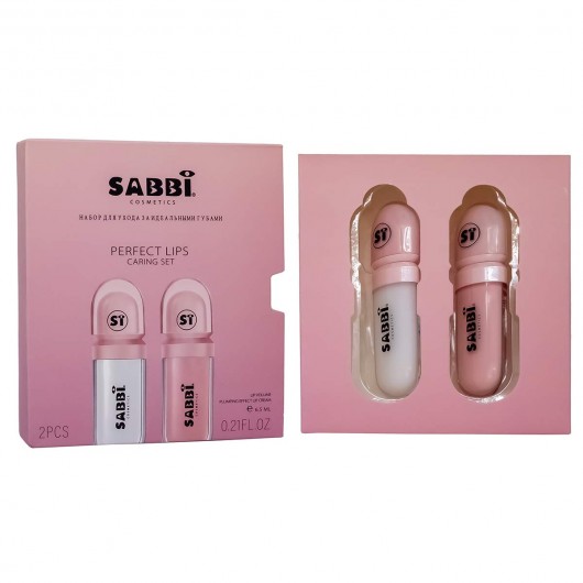 Набор блесковдля губ Sabbi Glossi Lip Set, 2в1