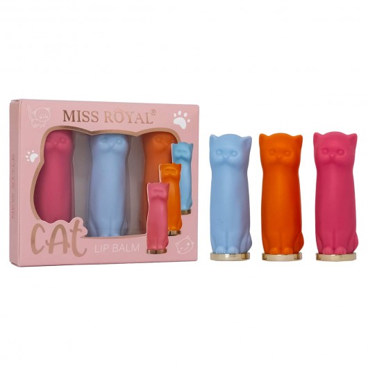 Набор проявлящих бальзамов для губ Miss Royal 3в1