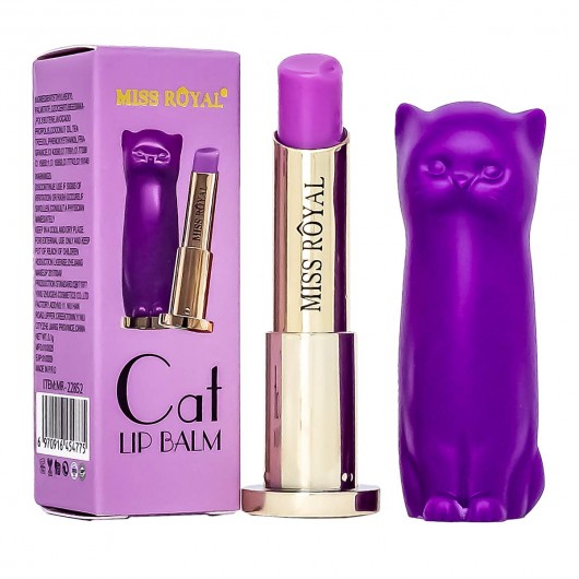 Бальзам для губ Miss Royal Cat Lip Balm (сиреневая)