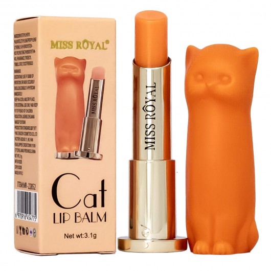 Бальзам для губ Miss Royal Cat Lip Balm (оранжевая)