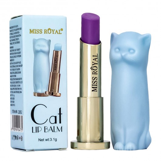 Бальзам для губ Miss Royal Cat Lip Balm (голубая)