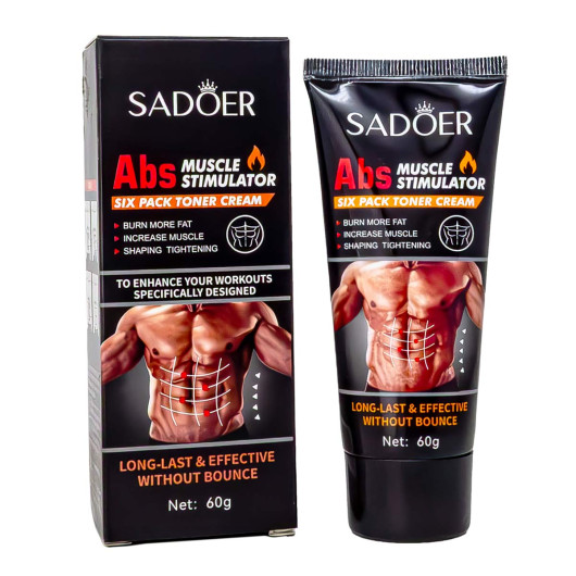 Жиросжигающий крем для пресса SADOER Abs Muscle Stimulator Six Pack Toner Cream, 60g