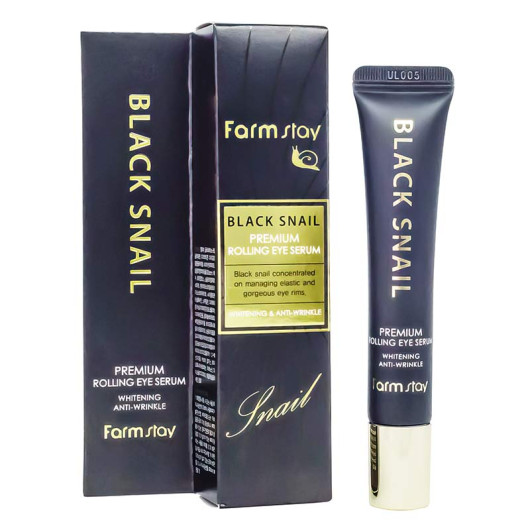 Крем для век с экстрактом муцина черной улитки Farmstay Black Snail 25ml (с роликом) Крем для век с экстрактом муцина черной улитки Farmstay Black Snail 25ml (с роликом)