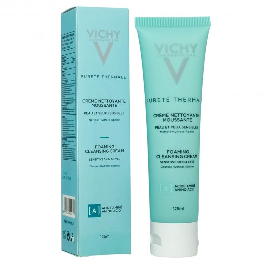Пенящийся крем для чувствительной кожи Vichy Pureté Thermale, 125ml