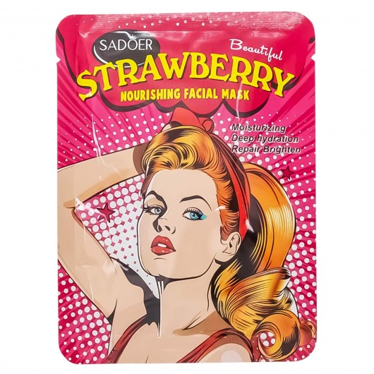 Маска для лица Sadoer Strawberry Nourishing Fecial Mask, 25g