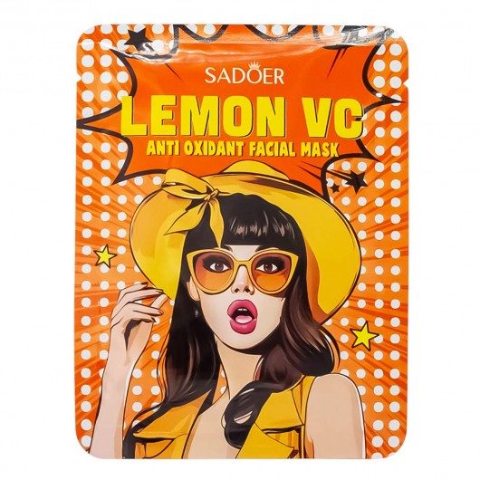 Маска для лица Sadoer Lemon VC Anti Oxidant Fecial Mask, 25g