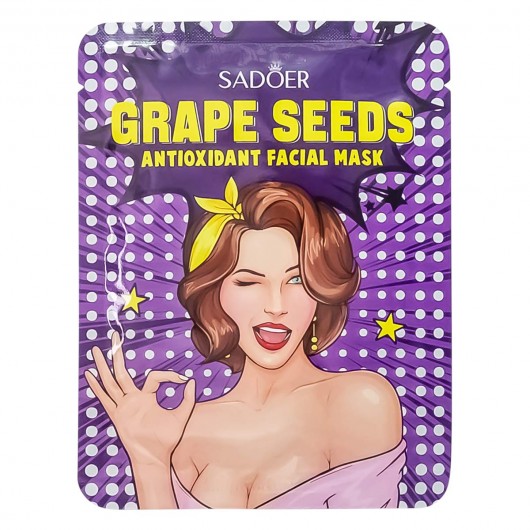 Маска для лица Sadoer Grape Seeds Antioxidant Fecial Mask, 25g