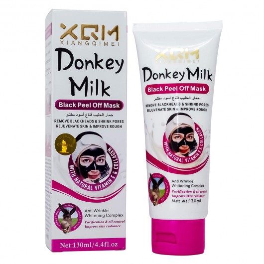 Черная отшелушивающая маска для лица Donkey Milk, 130ml(розовая)
