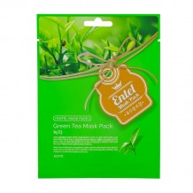 Маска тканевая для лица с вытяжкой зеленого чая Entel Green Tea Mask Pack