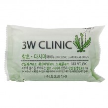 Отшелушивающее мыло для лица и тела с экстрактом бурых водорослей 3W Clinic Lamineral Soap