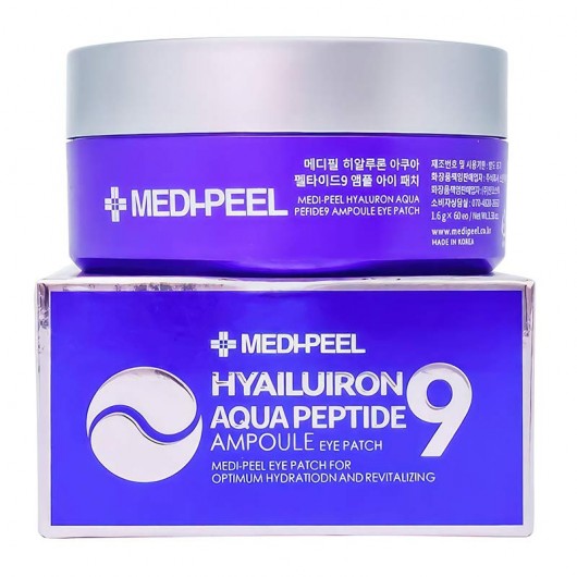 Увлажняющие гидрогелевые патчи с пептидами Medi-Peel Hyaluron Aqua Peptide 9 Ampoule Eye Patch, 60шт Увлажняющие гидрогелевые патчи с пептидами Medi-Peel Hyaluron Aqua Peptide 9 Ampoule Eye Patch, 60шт