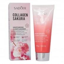 Пенка для умывания с коллагеном и экстрактом сакуры Sadoer Collagen Sacura, 100ml