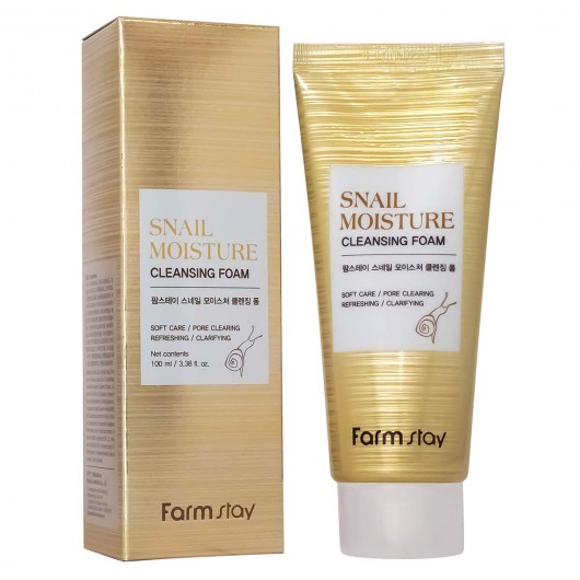 Увлажняющая очищающая пенка с муцином улитки FarmStay Snail Moisture, 100ml