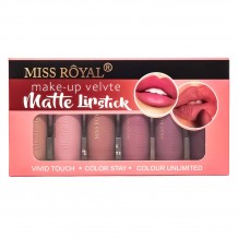 Набор помад Miss Royal Mate Lipstic, 6шт