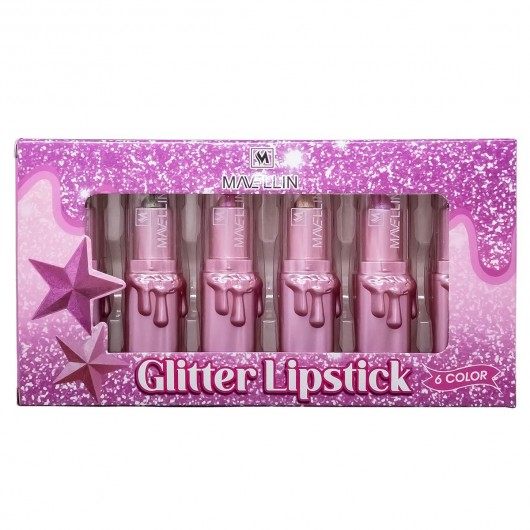 Набор глиттерных помад Mavellin Glitter Lipstic 6шт