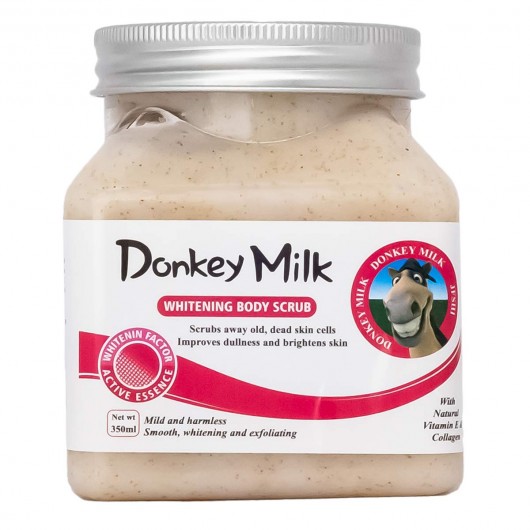 Отбеливающий скраб для тела Donkey Milk, 350ml(розовый)