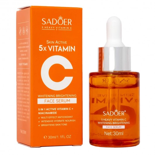 Сыворотка для лица с витамином С Sadoer 5x Heavy Vitamin C Whitening Brightening Face Serum, 30ml