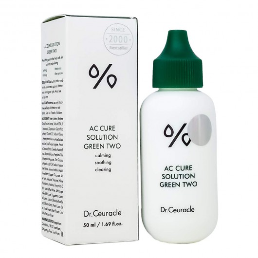 Успокаивающая сыворотка Dr.Ceuracle Ac Cure Solution Green Two, 50ml Успокаивающая сыворотка Dr.Ceuracle Ac Cure Solution Green Two, 50ml