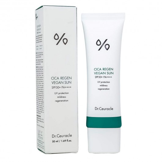 Солнцезащитный крем Dr. Ceuracle Cica Regen Vegan Sun SPF 50+ PA++++, 50ml