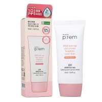 солнцезащитный крем с тонирующим эффектом SPF 50 MAKE P REM UV Defense Me Calming Tone Up Sun Cream, 50ml