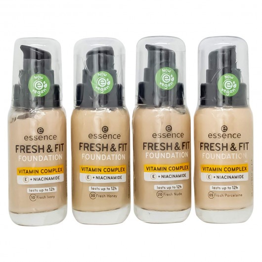 Тональная основа Essence Fresh & Fit Vitamin Complex Foundation (ряд 4 тона)