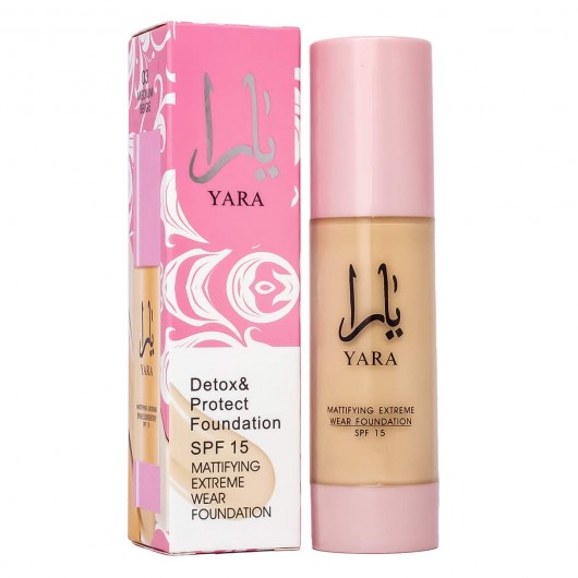 Тональный крем для детоксикации и защиты кожи Yara Matyfing Extreme Wear Foundation SPF 15 , 30ml (тон 01)