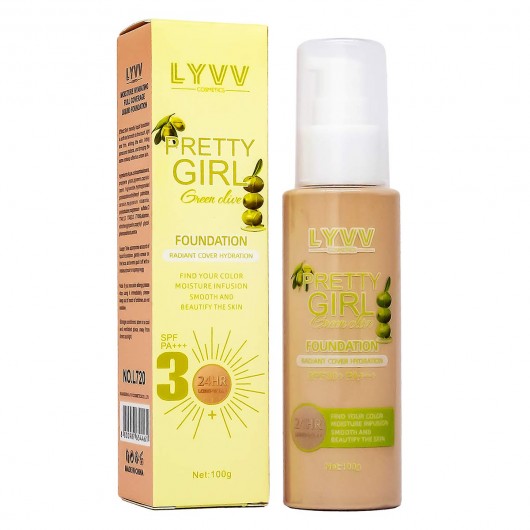 Тональный крем Livv Pretty Girl 24HR Green Olive, 100g