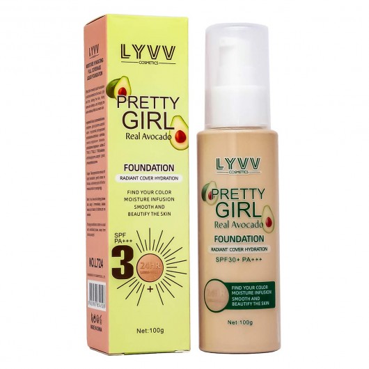 Тональный крем Livv Pretty Girl 24HR Avocado, 100g