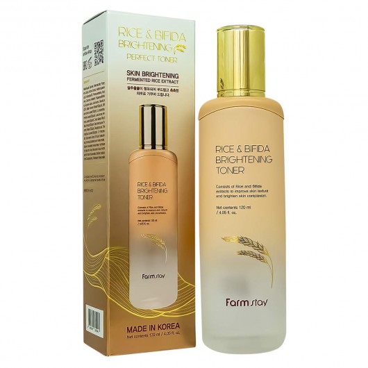 Тонер для лица Farmstay Rice & Bifida Brightening, 120ml