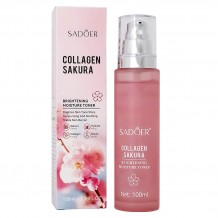 Тоник для лица Sadoer Collagen Sakura Brightening Moisture Toner, 100ml