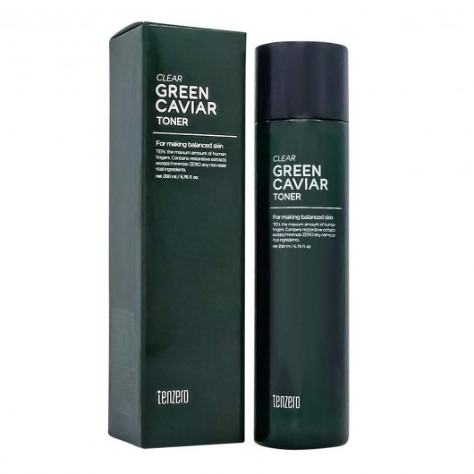 Увлажняющий тонер для лица Tenzero Clear Green Caviar Toner, 200ml