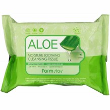 Очищающие увлажняющие салфетки с экстрактом алоэ Aloe Moisture Soothing Cleansing Tissue, 30шт