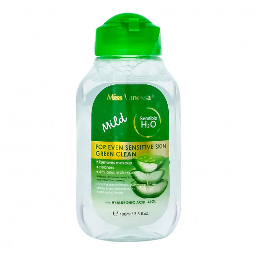 Жидкость для снятия макияжа Miss Vanessa Aloe, 100ml (зеленая)