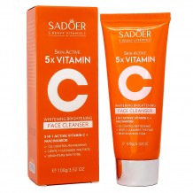 Пенка для умывания с витамином С Sadoer 5x Heavy Vitamin C Whitening Brightening Face Cleanser, 100ml