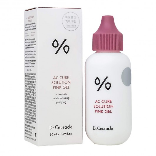 Слабокислотный гель для умывания Dr.Ceuracle AC Cure Solution Pink Gel, 50ml Слабокислотный гель для умывания Dr.Ceuracle AC Cure Solution Pink Gel, 50ml