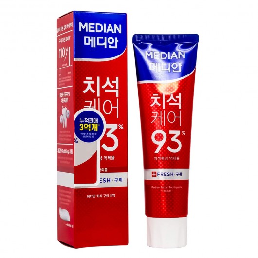 Освежающая зубная паста с экстрактом зеленого чая Median Dental IQ 93% Prevent Gingivitis